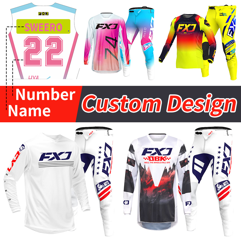 Motorcycle Gear Yellow - Off road motorcycle jersey and pants