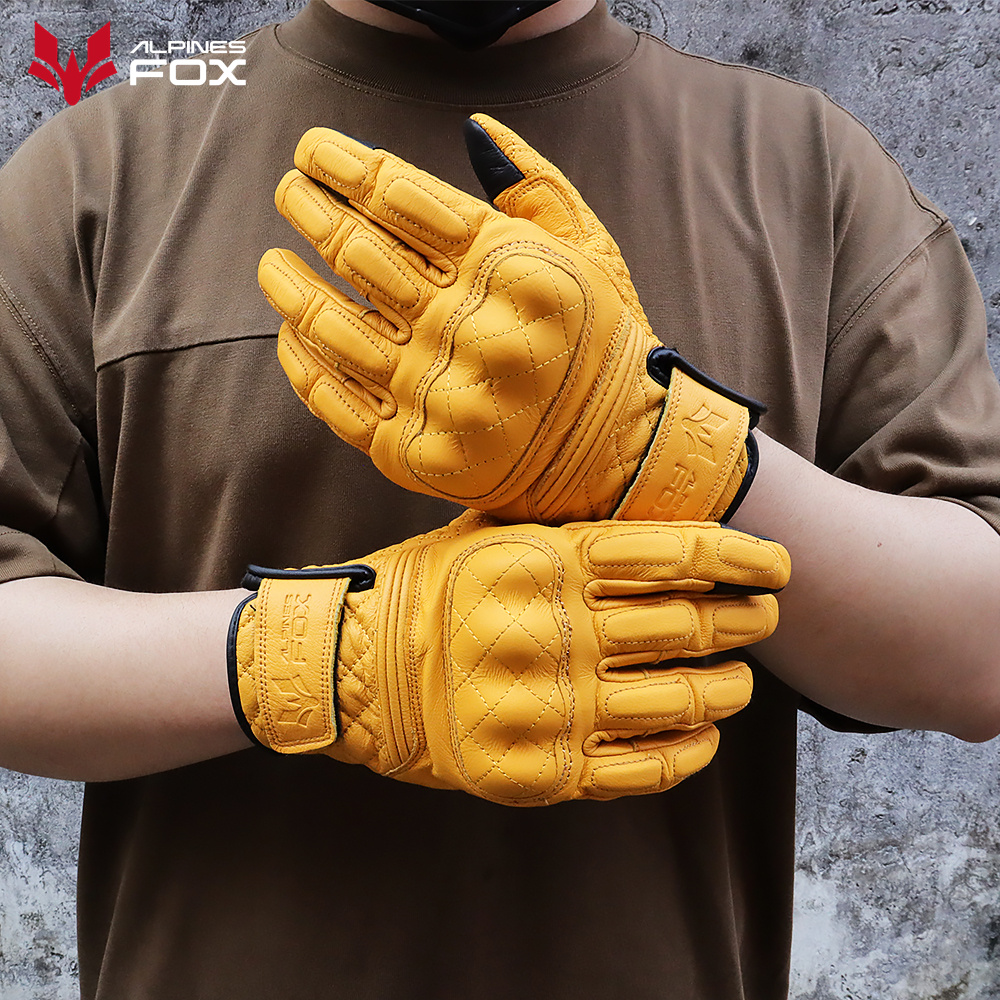 Retro Motorcycle Gloves Real L – обзор и цена Motorcycle Gear Yellow