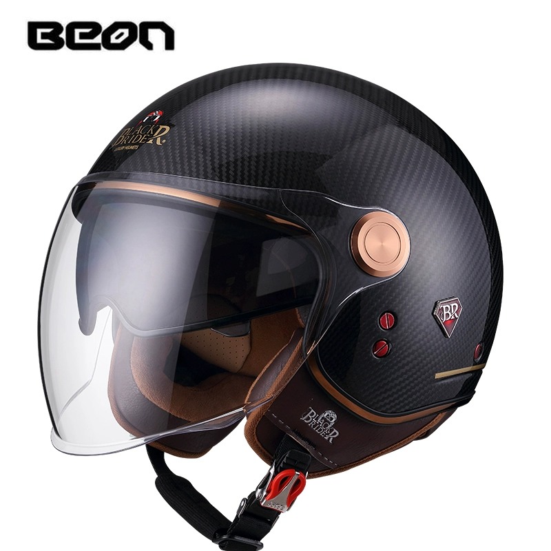 BEON BR-20 Carbon Fiber 3/4 Re – обзор и цена Motorcycle Gear Vintage