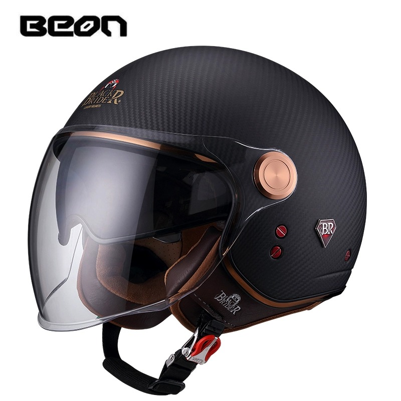 BEON BR-20 Carbon Fiber 3/4 Re – обзор и цена Motorcycle Gear Vintage