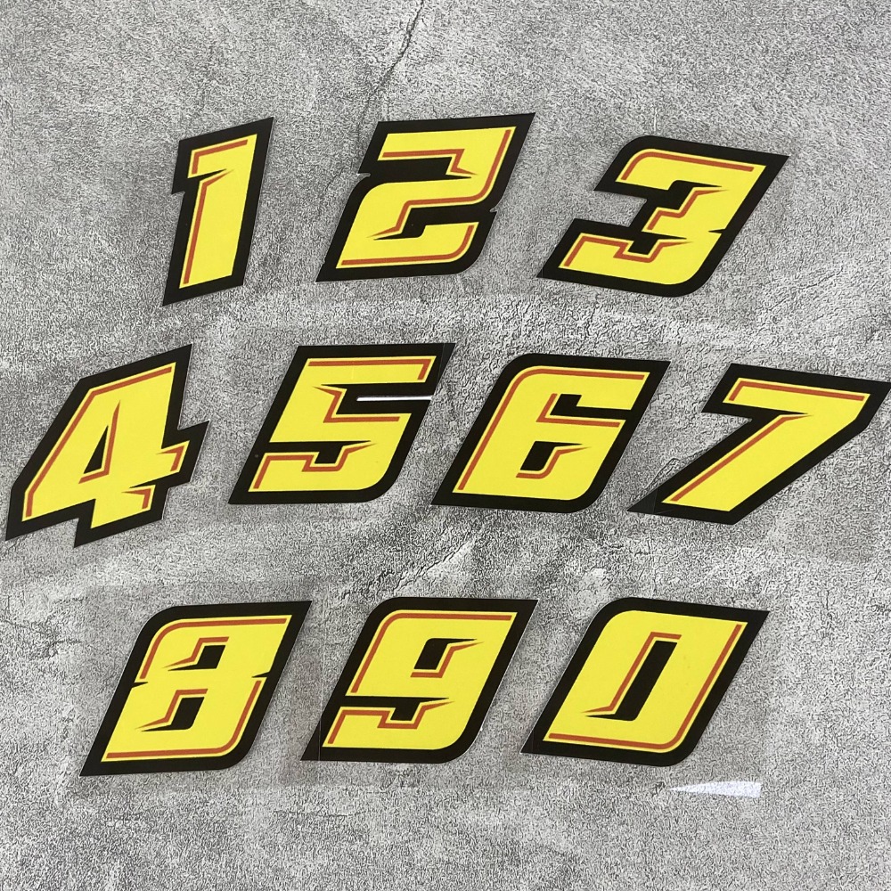 1PC 0123456789 Yellow Number M – обзор и цена Motorcycle Gear Yellow