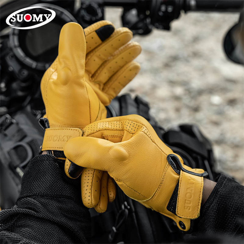 Non-Perforated Yellow Retro Le – обзор и цена Motorcycle Gear Yellow
