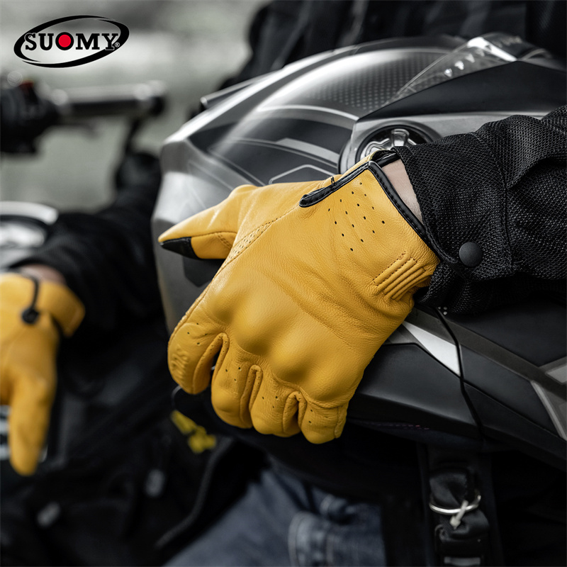 Non-Perforated Yellow Retro Le – обзор и цена Motorcycle Gear Yellow
