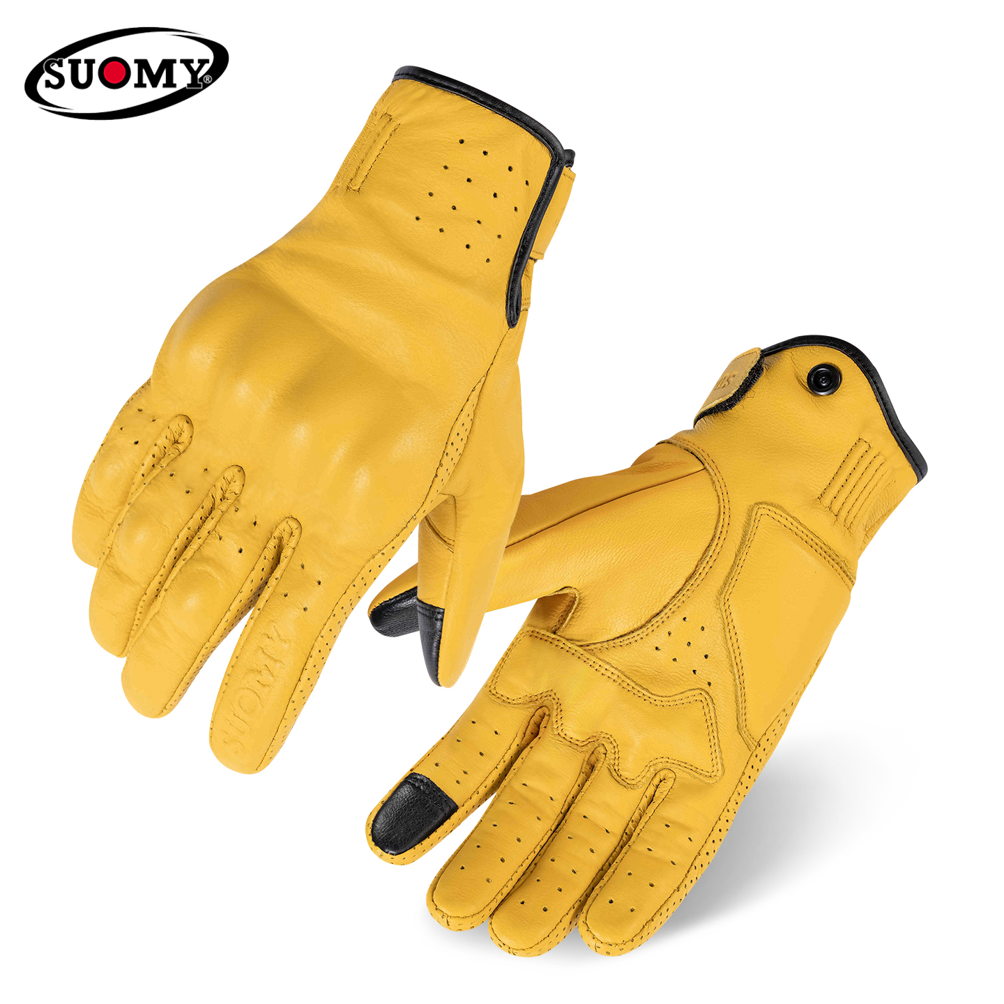 Non-Perforated Yellow Retro Le – обзор и цена Motorcycle Gear Yellow