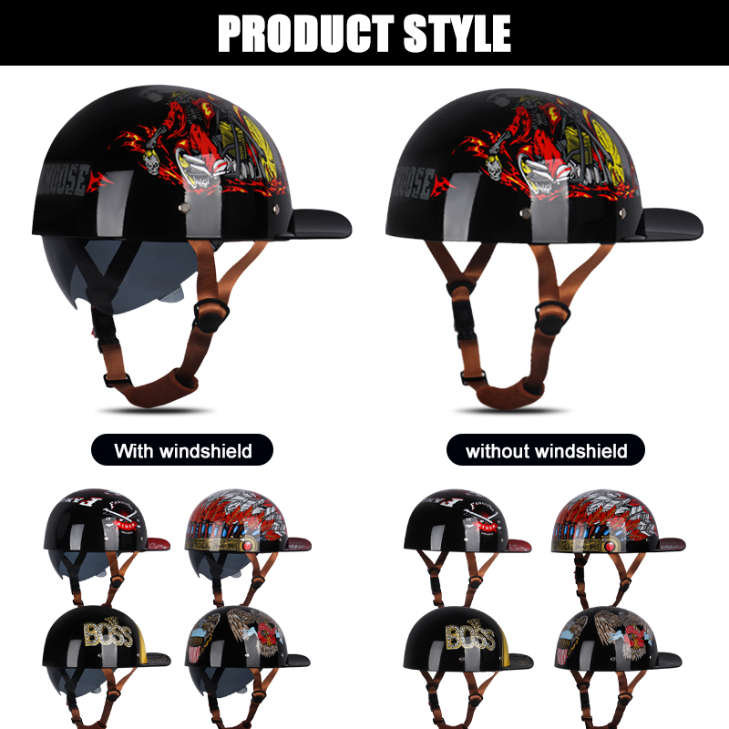 Baseball Cap Helmet Motorcycle – обзор и цена Motorcycle Gear Vintage