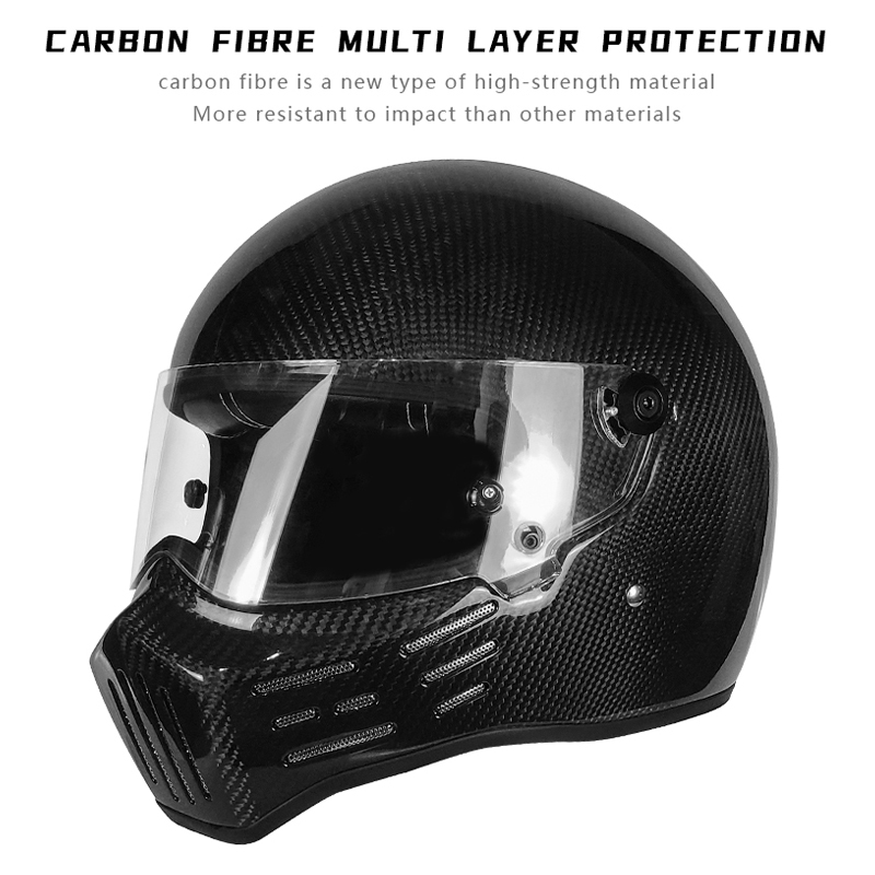 Lightweight retro Carbon fiber – обзор и цена Helmet Full Face