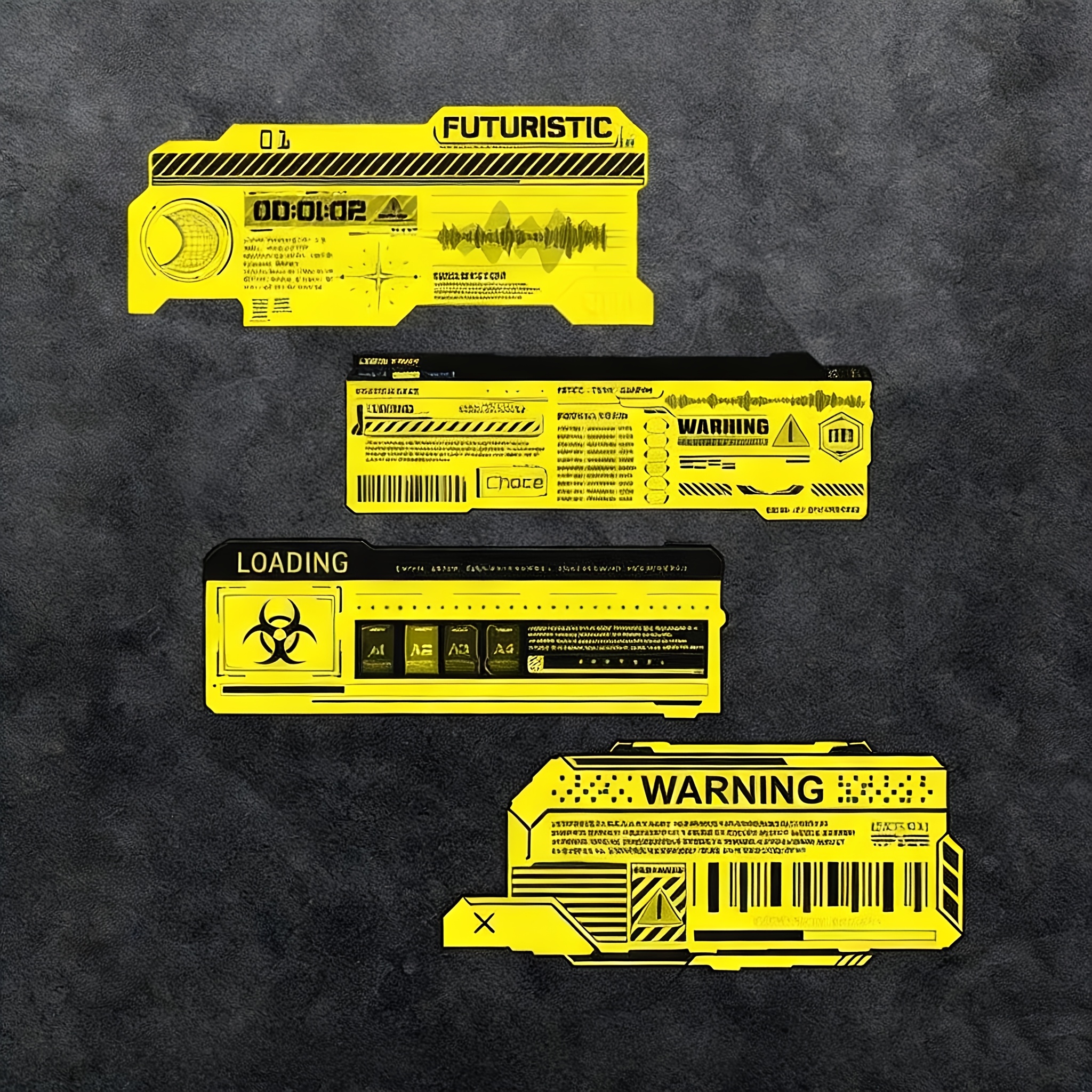 1Set Cyberpunk JDM Warning Sti – обзор и цена Motorcycle Gear Yellow